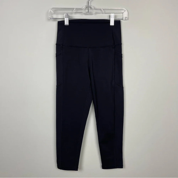 ZYIA Activewear Cropped Leggings Pockets Size 4 - Picture 2 of 6